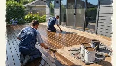 Chicago, IL deck painting by Chicago Paint Pros for durable exterior protection