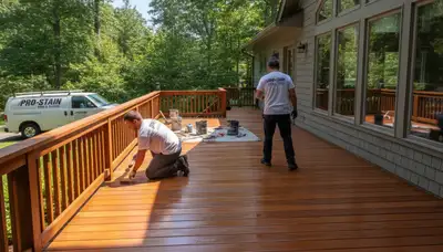 Chicago deck staining service by Chicago Paint Pros for lasting wood protection and curb appeal
