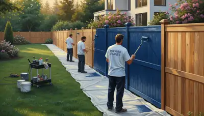 Chicago fence painting service in Chicago, IL protecting wood fences from weather and moisture