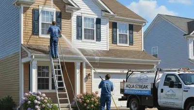 Chicago, IL vinyl siding pressure cleaning by Chicago Paint Pros on a home exterior