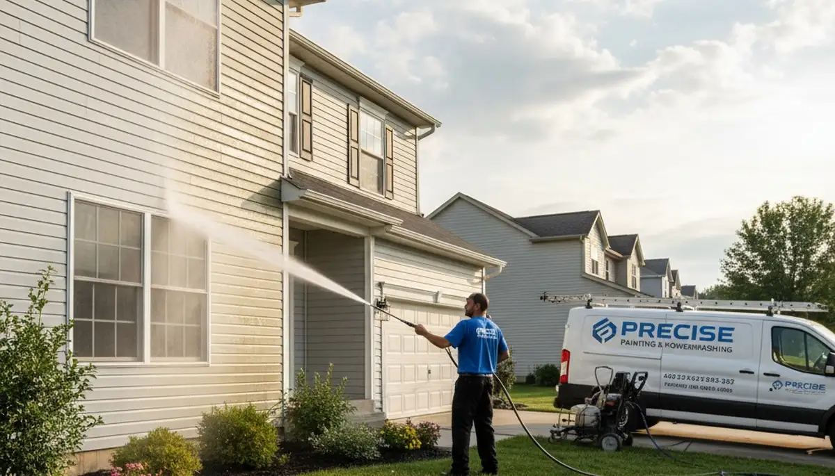 Chicago, IL vinyl siding pressure cleaning by Chicago Paint Pros for curb appeal and protection